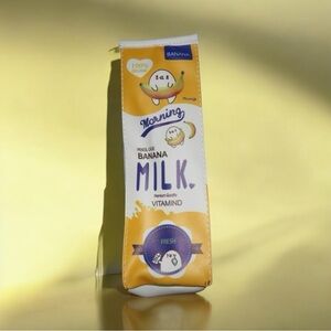 Cartoon Banana Milk Case Yellow